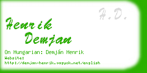 henrik demjan business card